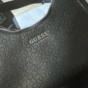 Guess Black Embossed Shoulder Bag